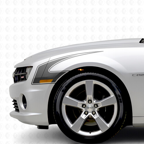 Calcomanía de vinilo lateral con franjas de contorno estilo gancho para Chevrolet Camaro 2010-2015