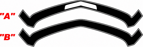 1967 SS Style Angular Nose Stripe Options — Adhesivo de vinilo (parachoques delantero) para Chevrolet Camaro 2010-2013