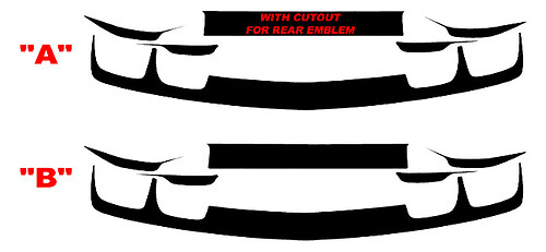 Kit de pegatinas de vinilo opacas para maletero trasero y fascia de Chevrolet Camaro 2010-2013
