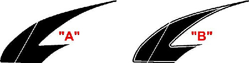 2016 y posteriores Chevrolet Camaro Dagger Style Mid Body Hockey Stripe Kit Calcomanías de vinilo pegatinas
