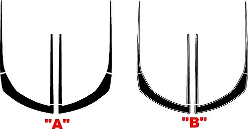 2016 y posteriores Chevrolet Camaro Front Fascia ZL1 Style Accent Stripes Se adapta a pegatinas de vinilo LT / RS / SS

