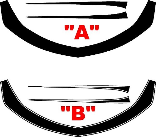 2016 y posteriores Chevrolet Camaro Front Fascia Accent Stripes Se adapta a pegatinas de vinilo LT / RS / SS
