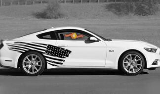 Side Accent American Flag Stripe Kit Ajuste universal para muchos vehículos Calcomanías de vinilo Pegatinas
