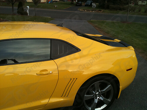 2010 - 2015 Chevrolet Camaro Ventana del cuarto trasero Etiqueta adhesiva de rejilla sintética
