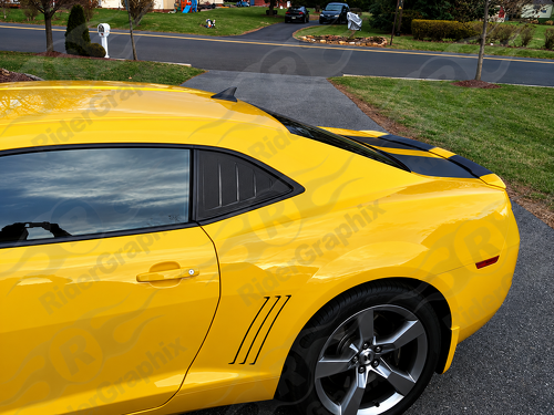 Faux Louver Pair — Adhesivo de vinilo (ventanilla lateral) para Chevrolet Camaro 2010-2015