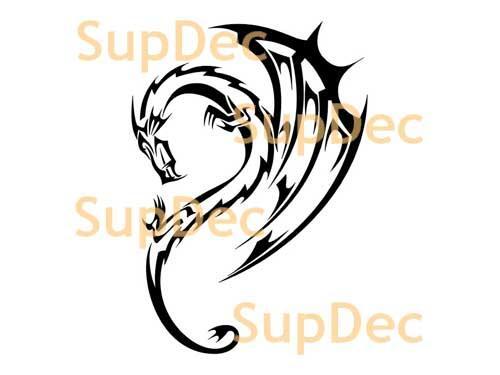 Dragón vinilo arte pared ventana baño pegatina calcomanía #27
