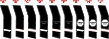 2011 - 2014 Charger Extended Super Bee Tail Rear Q.P.Stripe Kits 2