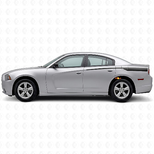 Vinilo adhesivo lateral trasero con franjas cónicas para Dodge Charger 2011-2014