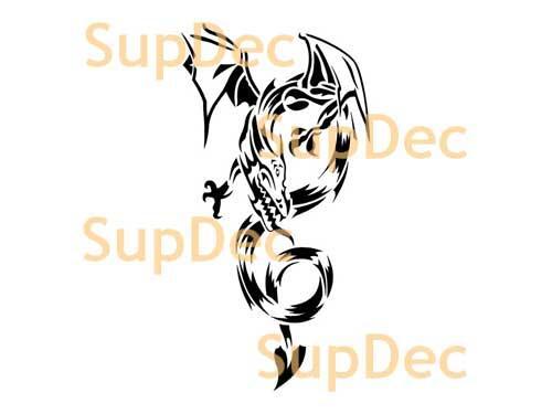 Dragón vinilo arte pared ventana baño pegatina calcomanía #28
