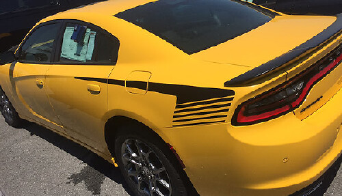 Kit de franjas estilo hockey para cuarto trasero 2 para Dodge Charger