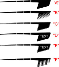 Kit de franjas estilo hockey para cuarto trasero 2 para Dodge Charger 3