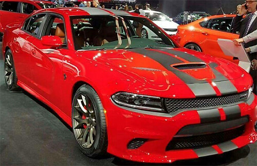 SRT Hellcat Style Rally Stripe Sticker Kit de calcomanía para 2015 y up Dodge Charger
