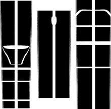 SRT Hellcat Style Rally Stripe Sticker Kit de calcomanía para 2015 y up Dodge Charger
 3