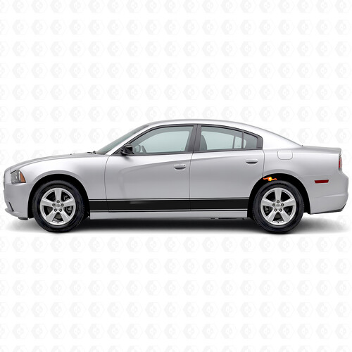 Calcomanía de vinilo con rayas de contorno para paneles laterales de Dodge Charger 2011-2014