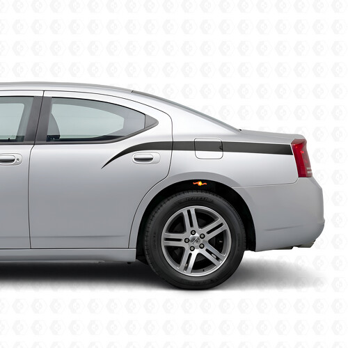 Calcomanía lateral de vinilo con franjas estilo Stinger para Dodge Charger 2006-2010