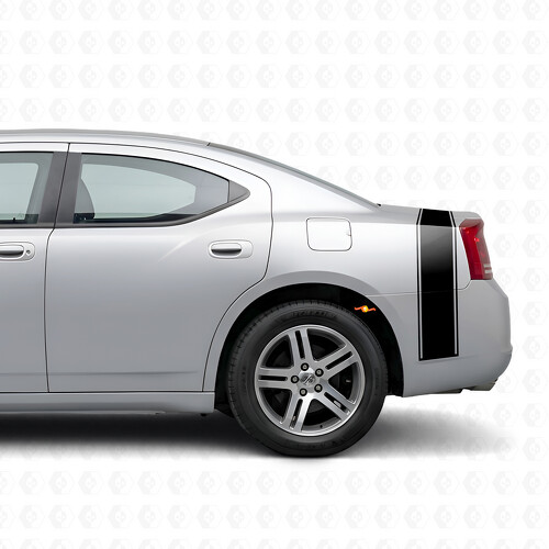Calcomanía adhesiva de vinilo con contorno de acento para el costado de la caja y el maletero para Dodge Charger 2006-2010