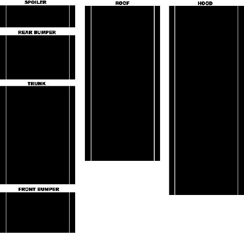 2010 y 2020 Ford Mustang Super Snake Style Stripe Kits Calcomanías de vinilo Pegatinas