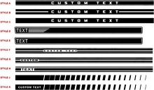 2015 y posteriores Musclecar Musclecarmodel Rocker Panel Stripe Kits 3