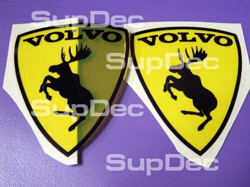 Calcomanía de vinilo con emblema de escudo Prancing Moose para Volvo