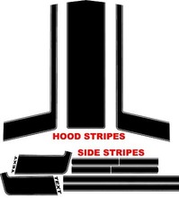 2010 - 2020 Ford Mustang BOSS Hood & Stripe Kit Calcomanías de vinilo Pegatinas 2