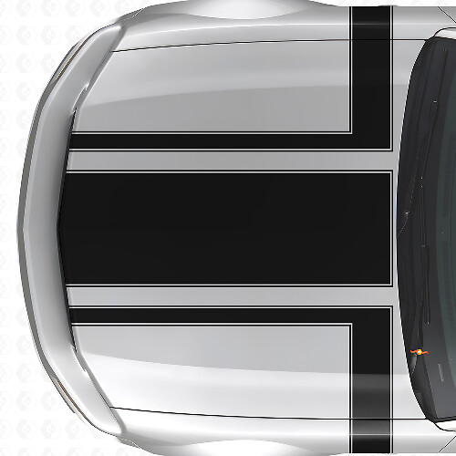 Kit de Vinilo con Calcomanías Decoradas para Capó y Líneas Laterales para Musclecar Musclecarmodel 2005-09