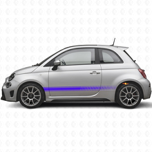 Kit de Pegatinas de Vinilo con Rayas Laterales de Carreras de Cuadros para Fiat 500 Abarth 2007+_2