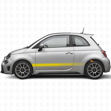 Kit de Pegatinas de Vinilo con Rayas Laterales de Carreras de Cuadros para Fiat 500 Abarth 2007+_6