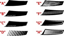 2015 y posteriores Musclecar truck Hood Spear Stripes 2