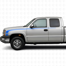 Kit de vinilos adhesivos de contorno lateral estilo retro para Chevrolet Silverado 2003-06_2