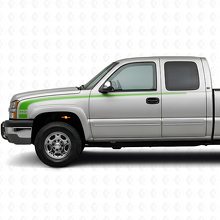 Kit de vinilos adhesivos de contorno lateral estilo retro para Chevrolet Silverado 2003-06_3