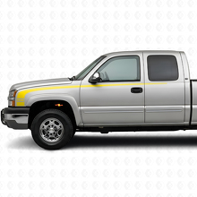 Kit de vinilos adhesivos de contorno lateral estilo retro para Chevrolet Silverado 2003-06_5