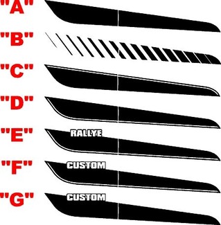 Dodge Dart de 2013 y posteriores Juego completo de franjas de líneas para la parte superior del cuerpo