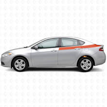 Kit de calcomanías de vinilo con franjas laterales traseras Accent para Dodge Dart 2013+_4