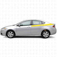 Kit de calcomanías de vinilo con franjas laterales traseras Accent para Dodge Dart 2013+_5