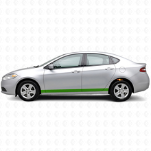 Kit de pegatinas de vinilo con franjas rectas para paneles laterales para Dodge Dart 2013+_3