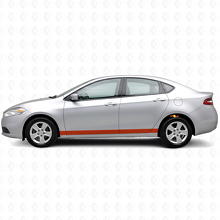 Kit de pegatinas de vinilo con franjas rectas para paneles laterales para Dodge Dart 2013+_4