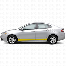 Kit de pegatinas de vinilo con franjas rectas para paneles laterales para Dodge Dart 2013+_5