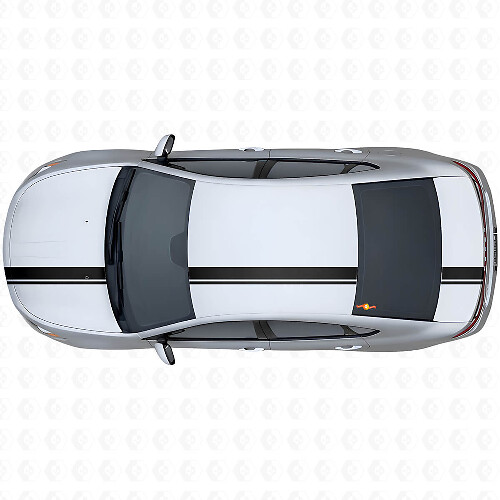 Kit de vinilos superiores de doble raya de varias anchuras para Dodge Dart 2013+