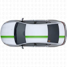 Kit de vinilos superiores de doble raya de varias anchuras para Dodge Dart 2013+_3