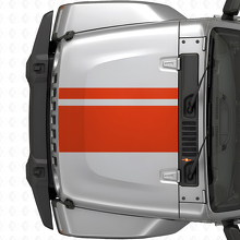 Vinilo adhesivo con bandas dobles de diferentes anchos para capó para Jeep Wrangler 2007+_4