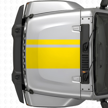 Vinilo adhesivo con bandas dobles de diferentes anchos para capó para Jeep Wrangler 2007+_5