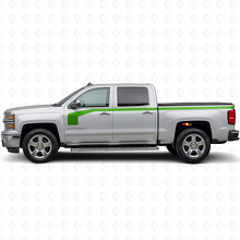 Kit de vinilo con franjas laterales estilo palo de hockey para Chevrolet Silverado 1500 2014+_3