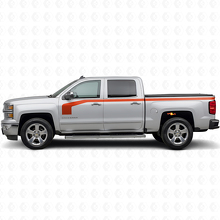 Kit de vinilo con franjas laterales estilo palo de hockey para Chevrolet Silverado 1500 2014+_4