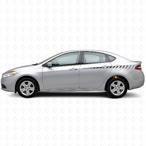 Kit de Calcomanías Vinilo de Franjas Laterales Rotas para Dodge Dart 2013+
