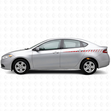 Kit de Calcomanías Vinilo de Franjas Laterales Rotas para Dodge Dart 2013+_3