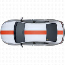 Juego de pegatinas de vinilo de raya ancha estilo racing para la parte superior lateral para Dodge Dart 2013+_4