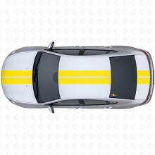 Kit de Vinilo con Rayas de Doble Contorno Delanteras Superiores y Traseras para Dodge Dart 2013+_5