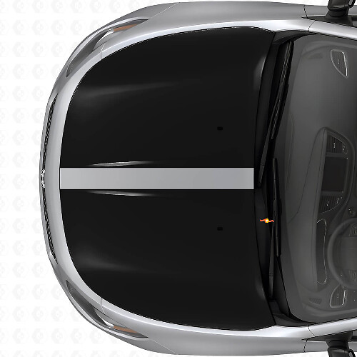 Conjunto de Calcomanías de Vinilo de Rayas Dobles en Negro para Capó para Dodge Dart 2013+