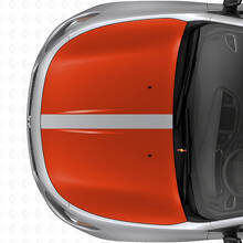 Conjunto de Calcomanías de Vinilo de Rayas Dobles en Negro para Capó para Dodge Dart 2013+_4