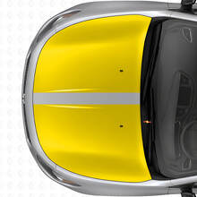 Conjunto de Calcomanías de Vinilo de Rayas Dobles en Negro para Capó para Dodge Dart 2013+_5
